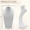 Necklace Display Bust - PU Leather Jewelry Bust Stand for Photography, Boutique Display, and Home Organisation(White-9.8"x5.7")
